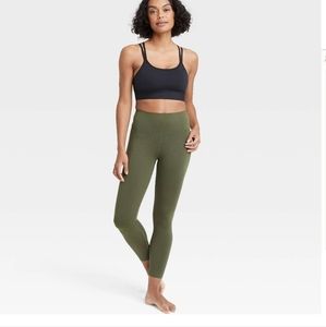 All In Motion Army Olive Green High Rise Leggings Med - Women